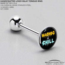 Load image into Gallery viewer, Nachos and Chill Barbell Tongue Ring by Onyx O