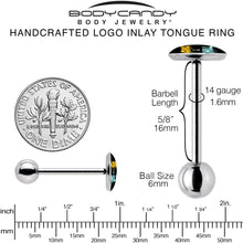Load image into Gallery viewer, Nachos and Chill Barbell Tongue Ring by Onyx O