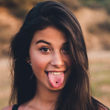 Load image into Gallery viewer, Red Sunset Palm Tree Barbell Tongue Ring by Onyx O