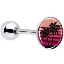 Load image into Gallery viewer, Palm Tree Retro Sunset Barbell Tongue Ring by Onyx O