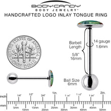 Load image into Gallery viewer, Reverse Alien UFO AbductionBarbell Tongue Ring by Onyx O