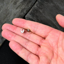 Load image into Gallery viewer, Christmas Peace Love Santa Barbell Tongue Ring by Onyx O