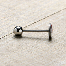 Load image into Gallery viewer, Christmas Peace Love Santa Barbell Tongue Ring by Onyx O