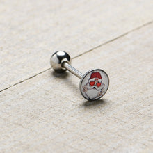 Load image into Gallery viewer, Christmas Peace Love Santa Barbell Tongue Ring by Onyx O