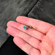 Load image into Gallery viewer, Retro Pixel Skull Barbell Tongue Ring by Onyx O
