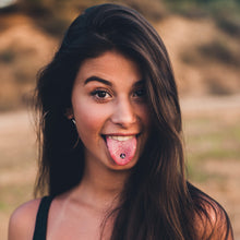 Load image into Gallery viewer, Burning Skull Candle Barbell Tongue Ring by Onyx O