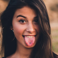 Load image into Gallery viewer, Sunflower Cactus Barbell Tongue Ring by Onyx O