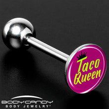 Load image into Gallery viewer, Taco Queen Barbell Tongue Ring by Onyx O