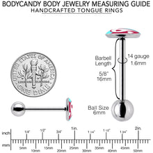 Load image into Gallery viewer, Love Yin Yang Heart Barbell Tongue Ring by Onyx O