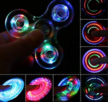 Load image into Gallery viewer, 3-Pack: LED Fidget Spinner – Light Up Spin and Glow in the Dark Sensory Toy