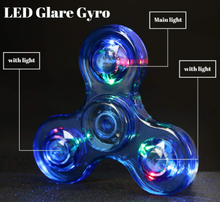 Load image into Gallery viewer, 3-Pack: LED Fidget Spinner – Light Up Spin and Glow in the Dark Sensory Toy