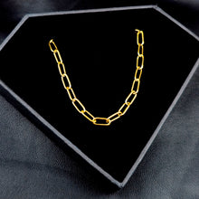 Load image into Gallery viewer, Stainless Steel Gold Tone PVD Paper Clip Link Chain Necklace