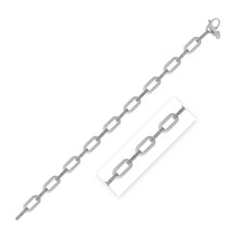 Load image into Gallery viewer, 14k White Gold Diamante Paperclip Chain Bracelet (7.00 mm)