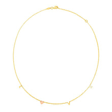 Load image into Gallery viewer, 14k Two Tone Gold Love Necklace
