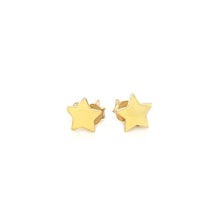 Load image into Gallery viewer, 14k Yellow Gold Post Earrings with Stars