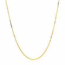 Load image into Gallery viewer, 14k Yellow Gold Adjustable Box Chain 0.7mm