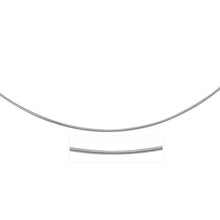 Load image into Gallery viewer, 14k White Gold Thin Motif Round Omega Necklace