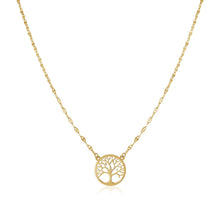 Load image into Gallery viewer, 14K Yellow Gold Tree of Life Necklace