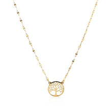 Load image into Gallery viewer, 14K Yellow Gold Tree of Life Necklace
