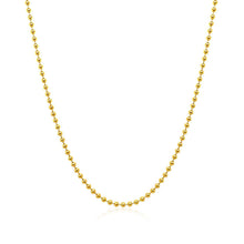 Load image into Gallery viewer, 18k Yellow Gold Bead Chain 1.5mm (1.50 mm)