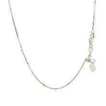 Load image into Gallery viewer, 10k White Gold Adjustable Cable Chain 0.9mm