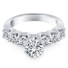Load image into Gallery viewer, 14k White Gold Shared Prong Diamond Engagement Ring