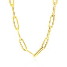 Load image into Gallery viewer, 14K Yellow Gold Wide Paperclip Chain (6.1mm)