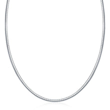 Load image into Gallery viewer, Sterling Silver Classic Omega Chain Necklace (3.0mm)