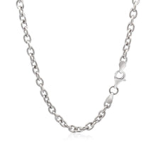 Load image into Gallery viewer, Sterling Silver Rhodium Plated Chain Bracelet with a Flat Heart Motif Station