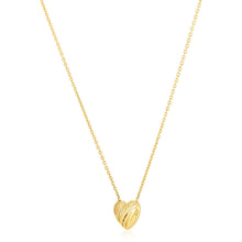 Load image into Gallery viewer, 14k Yellow Gold High Polish Scribbles Heart Necklace