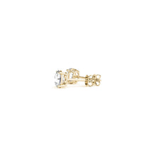 Load image into Gallery viewer, 1 cttw Certified IGI Lab Grown Round Diamond Stud Earrings 14k Yellow Gold (G/VS2)
