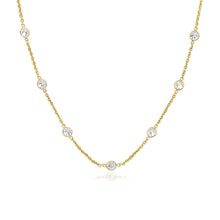 Load image into Gallery viewer, 14k Yellow Gold CZ By the Yard Long Links