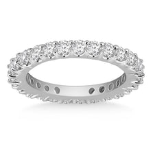 Load image into Gallery viewer, 14k White Gold Common Prong Round Diamond Eternity Ring