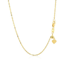 Load image into Gallery viewer, 14k Yellow Gold Singapore Style Adjustable Chain (1.40 mm)