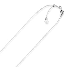 Load image into Gallery viewer, 14k White Gold Adjustable Snake Chain 0.85mm