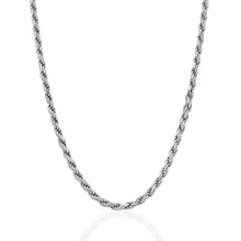 Load image into Gallery viewer, Sterling Silver 3.6mm Diamond Cut Rope Style Chain