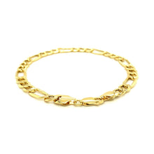 Load image into Gallery viewer, 6.5mm 14k Yellow Gold Lite Figaro Bracelet