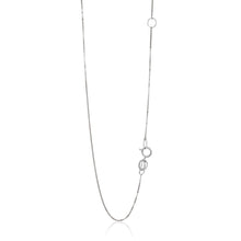 Load image into Gallery viewer, 14k White Gold Adjustable Box Chain 0.6mm