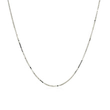 Load image into Gallery viewer, 14k White Gold Adjustable Box Chain 0.7mm