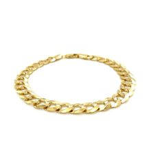 Load image into Gallery viewer, 8.2mm 14k Yellow Gold Solid Curb Bracelet