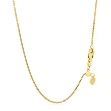 Load image into Gallery viewer, 14k Yellow Gold Adjustable Box Chain (1.10 mm)