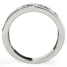Load image into Gallery viewer, Diamond Studded Square Motif Ring in 14k White Gold (1/2 cttw)