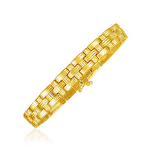 Load image into Gallery viewer, 14k Yellow Gold Basket Weave Bracelet
