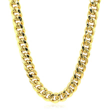 Load image into Gallery viewer, 9.15mm 10k Yellow Gold Semi Solid Miami Cuban Chain