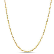 Load image into Gallery viewer, Moon Cut Bead Chain in 14k Yellow Gold (2.00 mm)