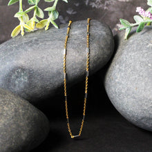 Load image into Gallery viewer, Bar Links Pendant Chain in 14k Two Tone Gold (1.4mm)