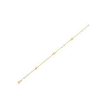 Load image into Gallery viewer, 14k Yellow Gold Pearl Clover Bracelet