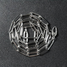 Load image into Gallery viewer, 14k White Gold Bold Paperclip Chain (4.2 mm)