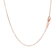 Load image into Gallery viewer, 18k Rose Gold Diamond Cut Cable Link Chain (0.75 mm)