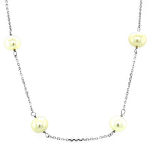 Load image into Gallery viewer, 14k White Gold Necklace with White Pearls